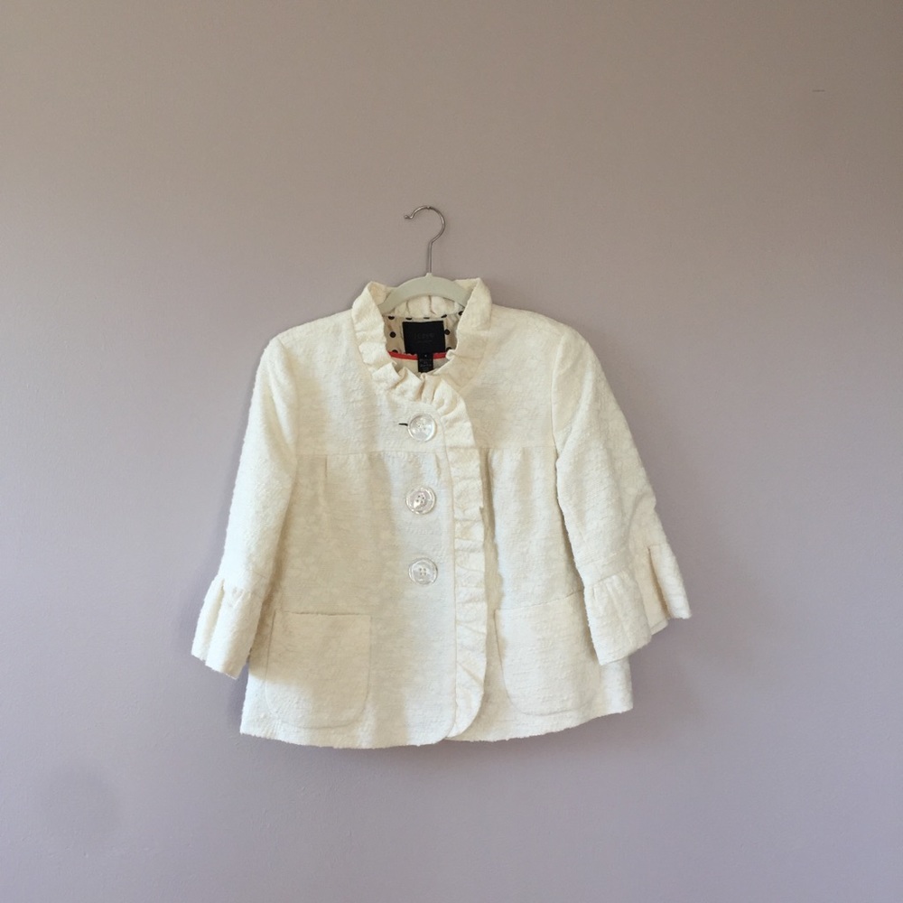 J. Crew Collection Fiona Jacquard Jacket Bridal 8
